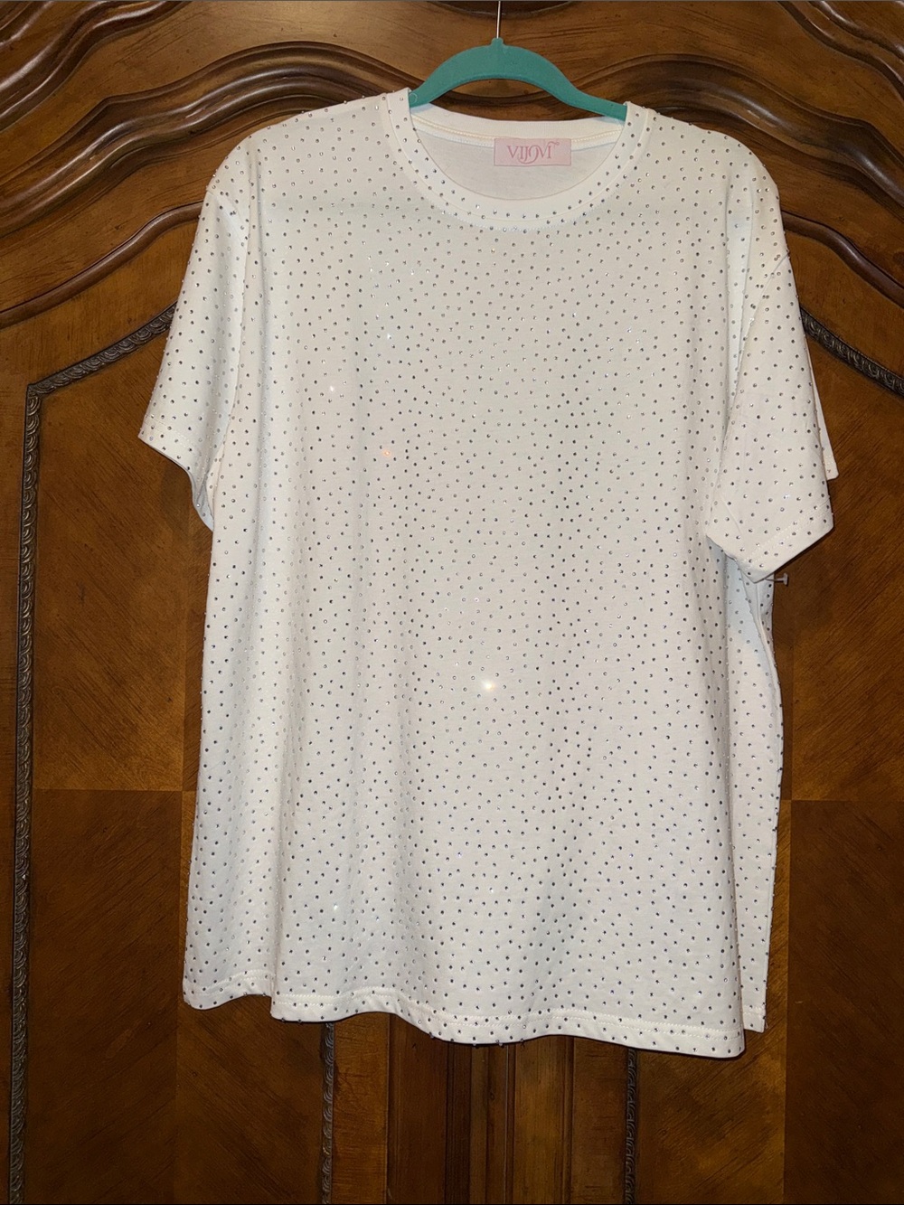 Violet White Short-Sleeve Embellished Men's Tee